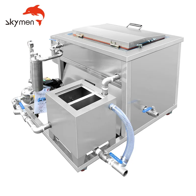 Skymen 360G Ultrasonic Cleaning Machine 135L Industrial Ultrasonic Baths With Filtration For Engine Oil Diesel Remove Auto Parts