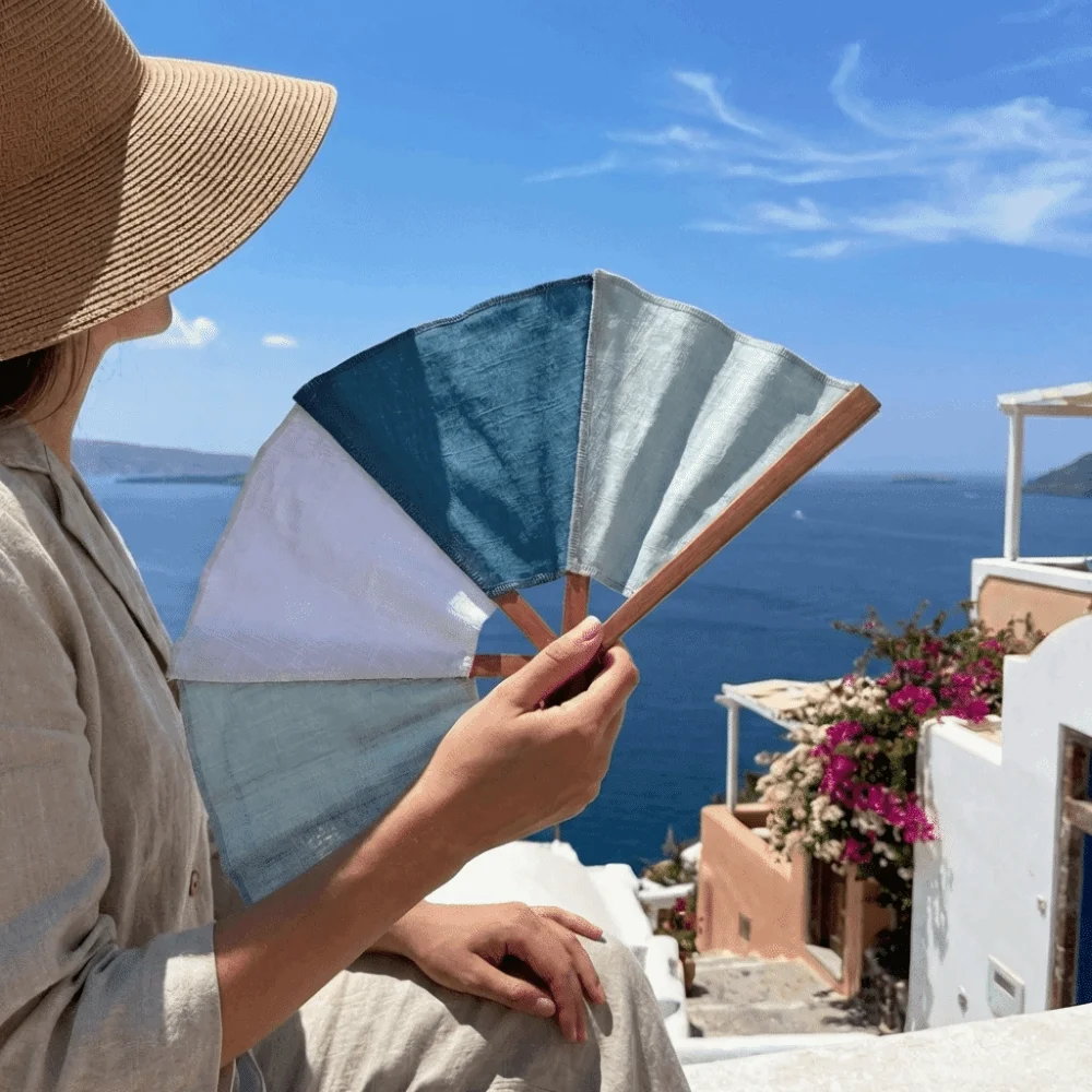 

Hand Fan Embroidered Spanish Folding Fan Vintage Multipurpose Handmade Fan Portable Hanging Decorative Fan Cultural Display