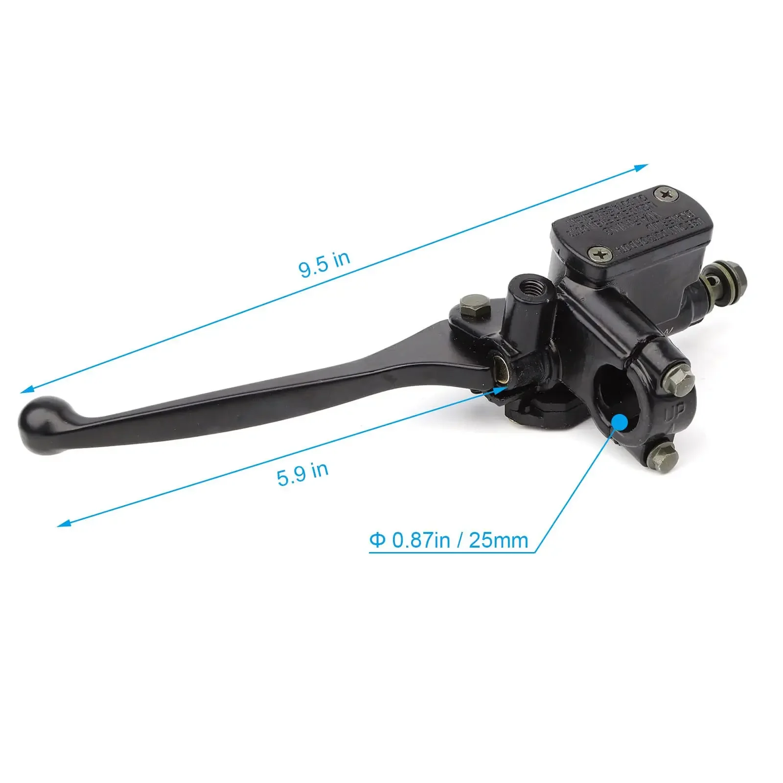 

Motorcyle 7/8" 22mm Right/Left Black Brake Master Cylinder for Chinese GY6 Scooter ATV Quad Moped Bike Parts 8mm Mirror Thread
