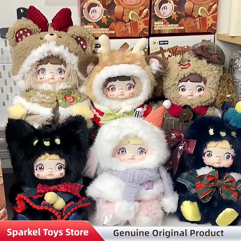 

Оригинальная серия Nommi Magical Christmas Eve: таинственная коробка-сюрприз, виниловая плюшевая кукла-подвеска, кавайная фигурка-сюрприз, новогодние подарки