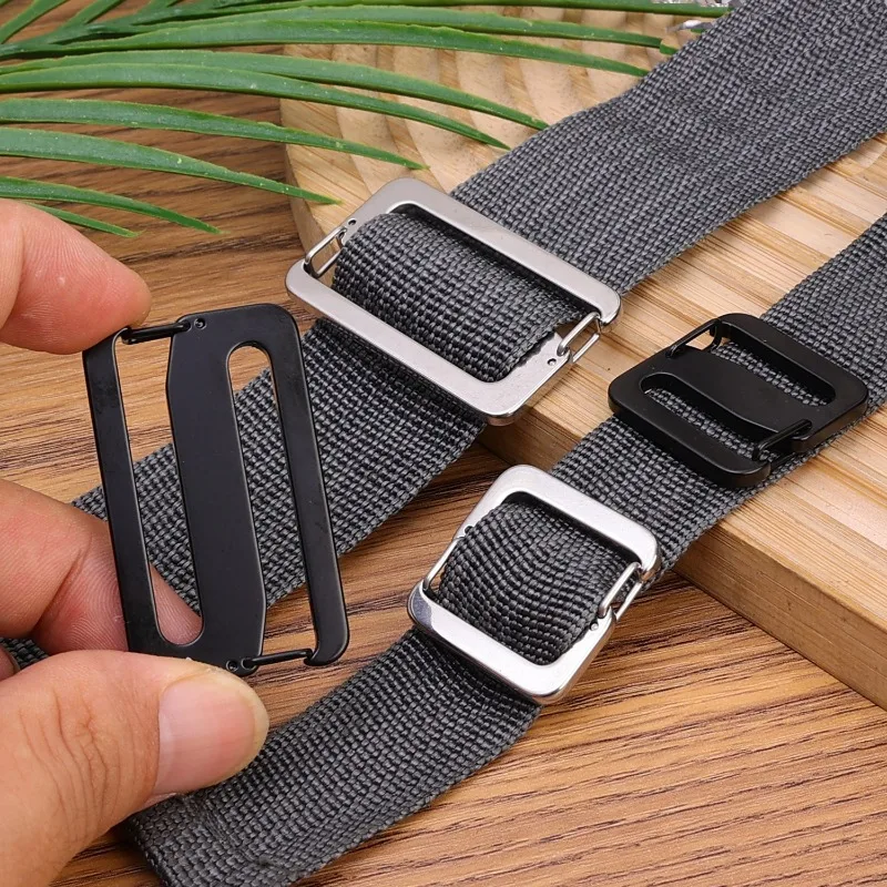 Stainless Steel Double Opening Connecting Adjustable Buckle Backpack Strap Waistpack Webbing Strap Carabiner Clip Buckle Fitting