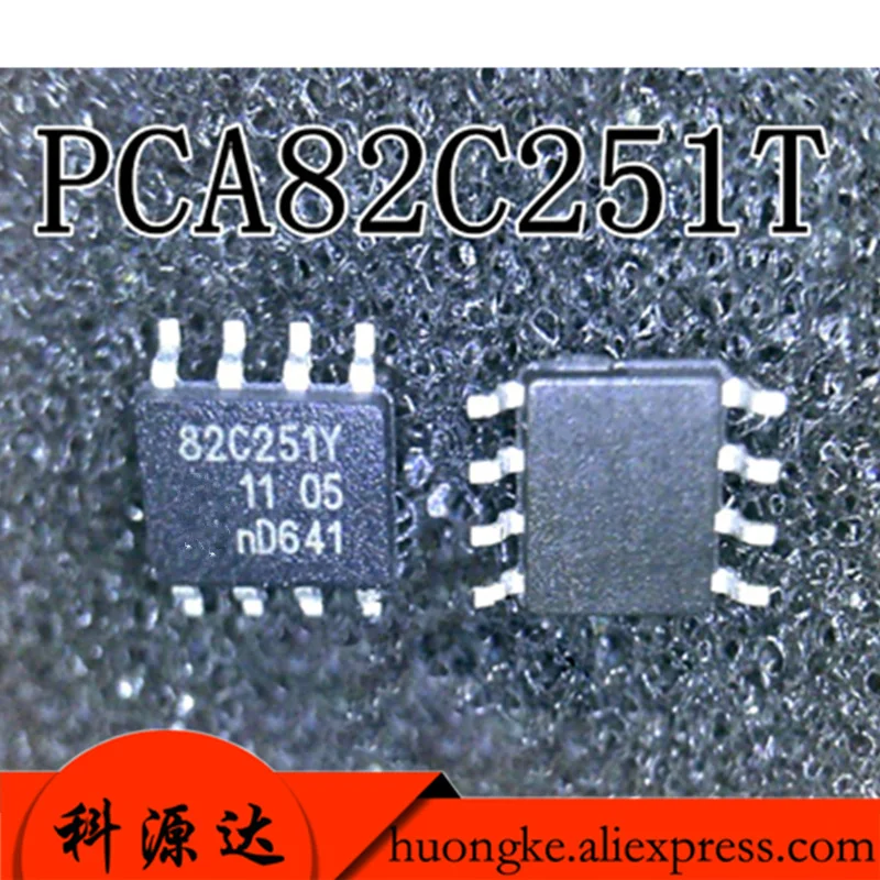 10pcs/lot PCA82C250T A82C250 82C250 82C250Y SOP8  PCA82C251T A82C251 82C251Y SOP-8 CAN Controller Interface In Stock