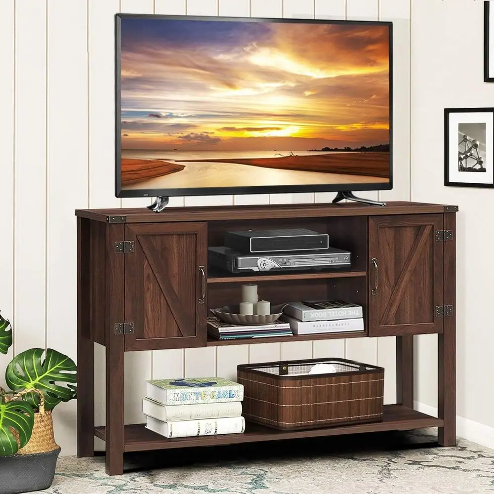 

TV Stand up to 60 Inches TVs, ern Entertainment Center Stand with 2 Side Door Cabi, Ample Storage Space, Multi-unctional Stand o