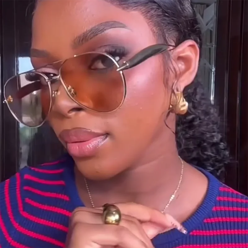 Neue Vintage Piloten-Sonnenbrille für Damen und Herren Metallrahmen Sonnenbrillen Runde Brillen für Männer und Frauen