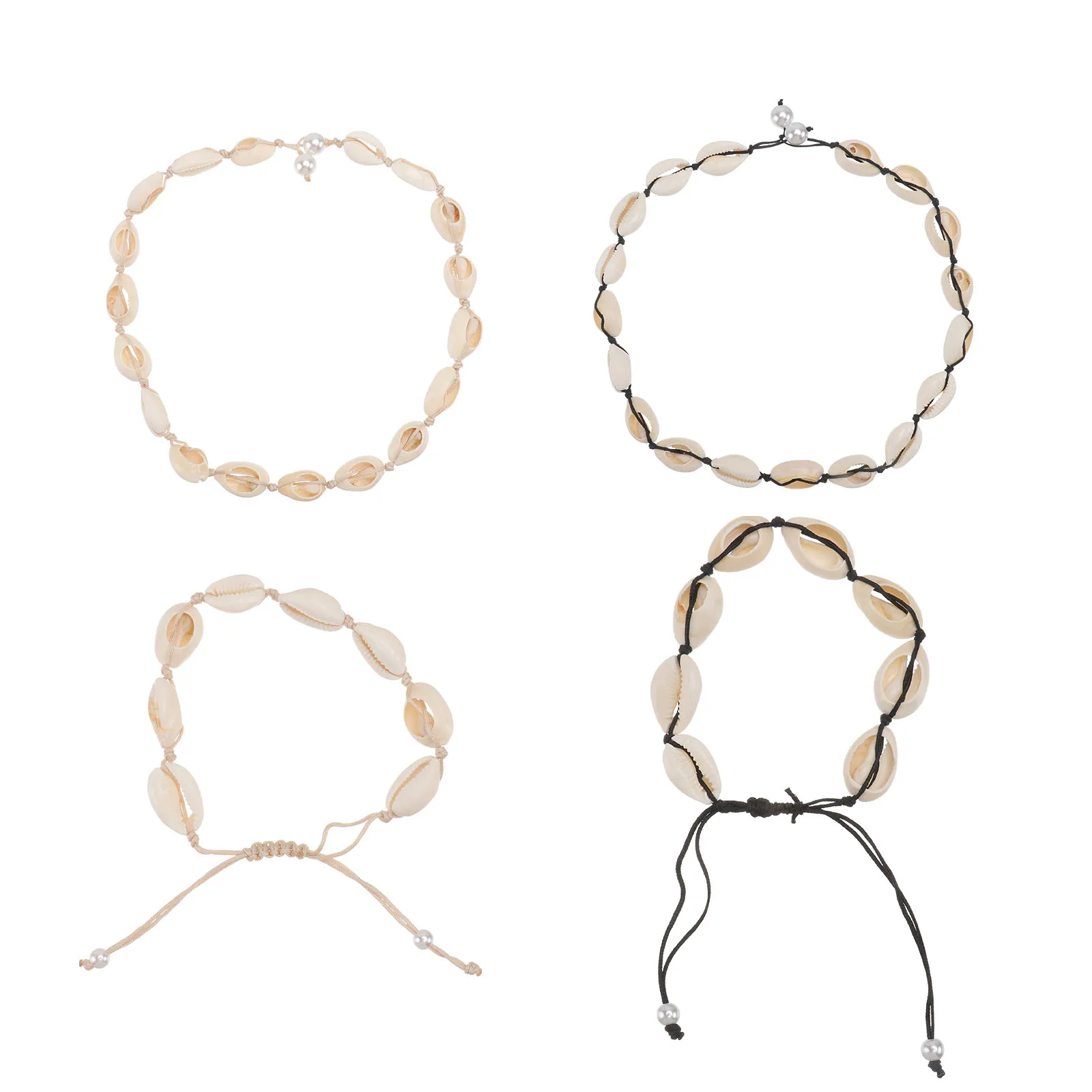 

Rope Necklace Shell Bangle Bracelet Durable Natural Jewelry Women Bracelets Summer Fashion Accessories