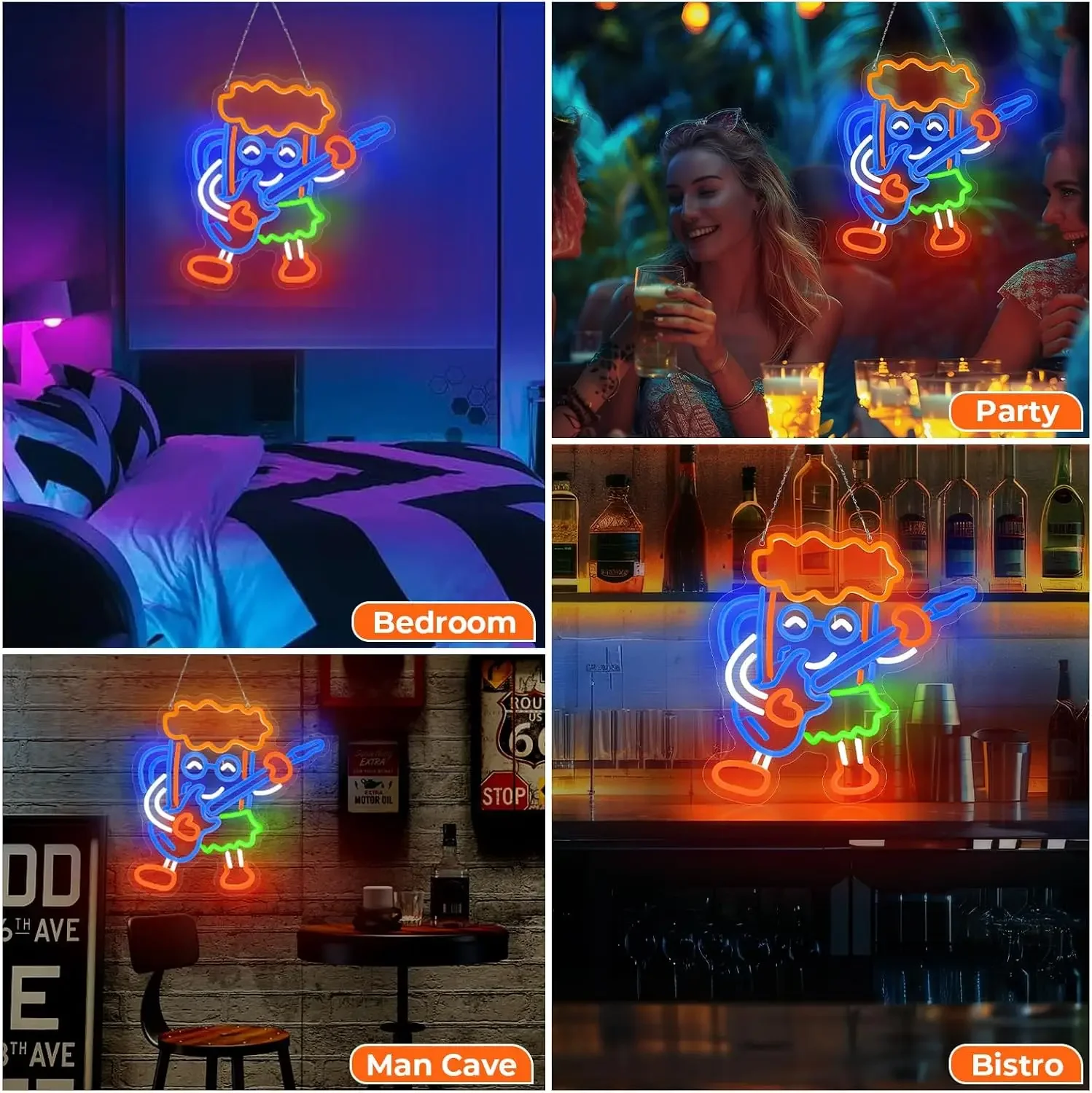 Beer Neon Sign USB Powered Dimmable LED Neon Light for Beer Bar Man Cave Party Club Bistro Beverage Shop Decor Personality Gifts
