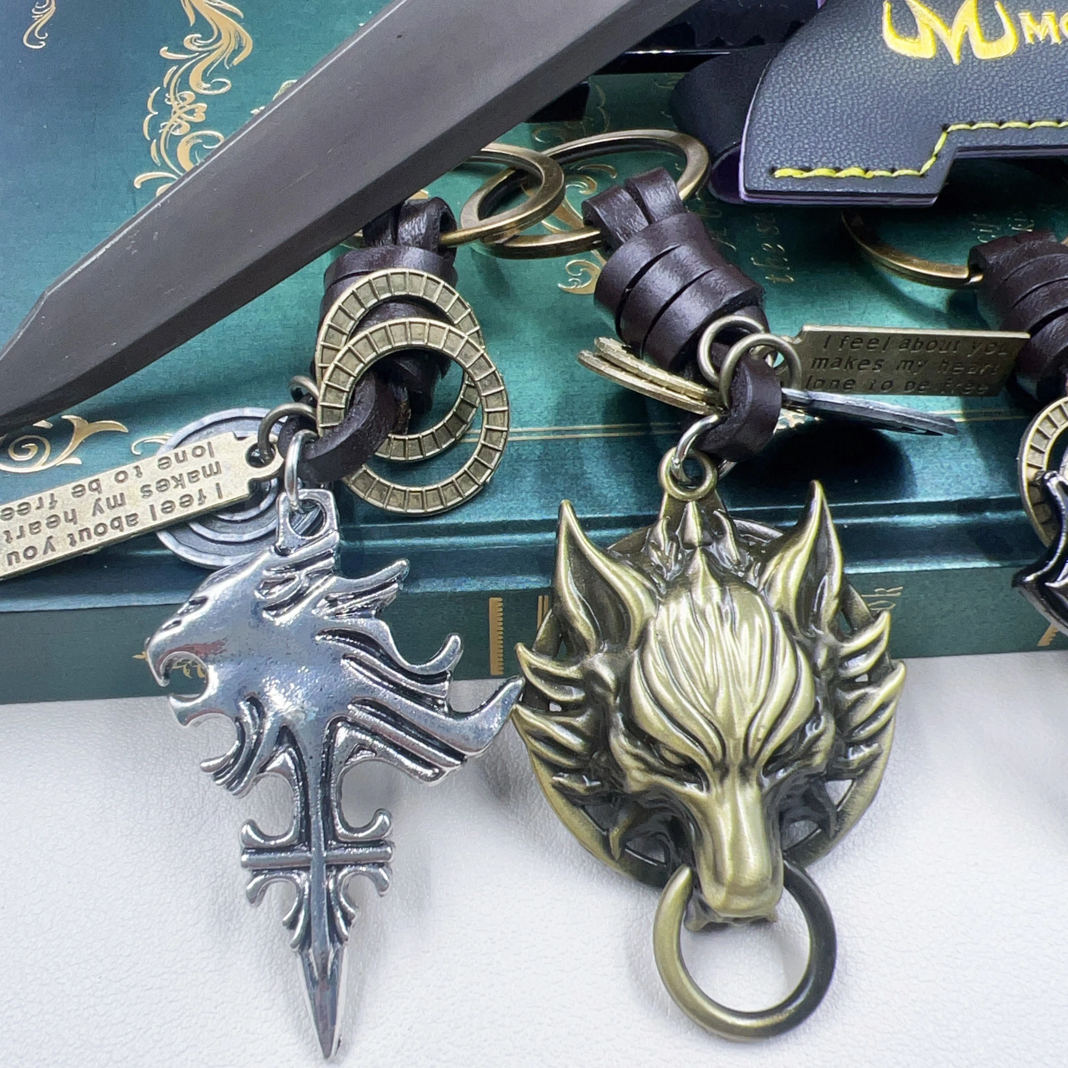 22 سنتيمتر الأسد القلب Gunblade مع المفاتيح FF الثامن لعبة البضائع Squall Leonhart شفرة معدنية سلاح نموذج الديكور جمع