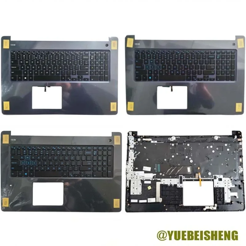 

YUEBEISHENG New/org For Dell 17 G3 3779 5779 Palmrest US keyboard upper cover backlight,Black,Darkblue