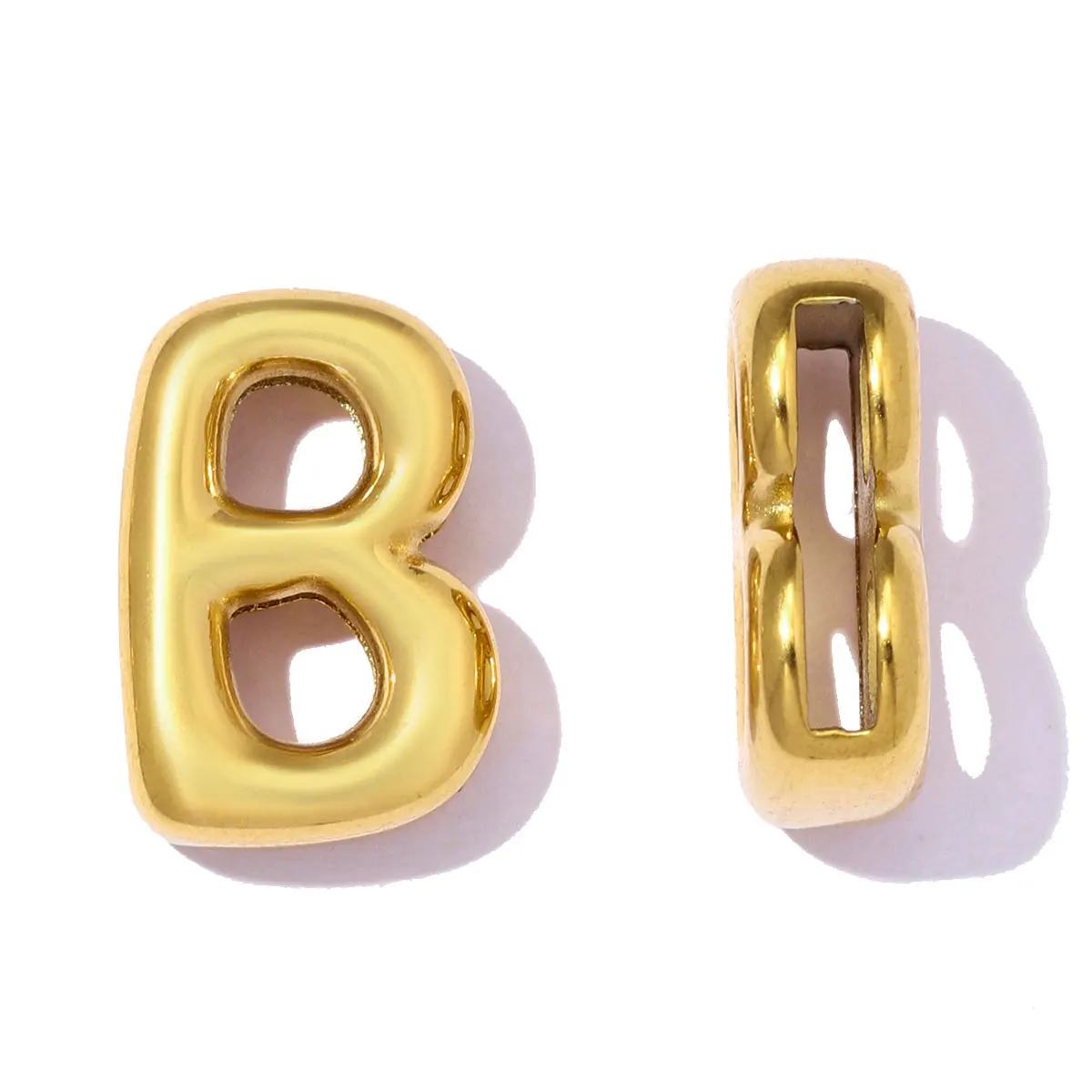 3pcs/Lot Wholesale Stainless Steel Bubble Initial English Letter Necklace Pendants Name Alphabet DIY Charms Women Name Jewelry