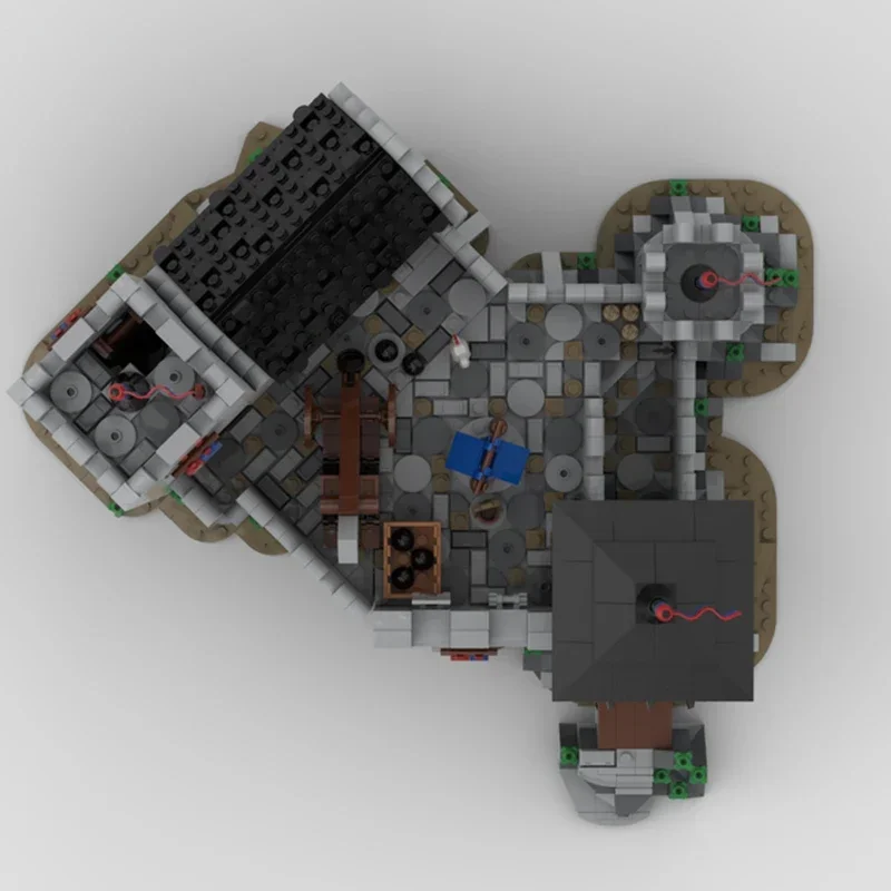 Mittelalterliche Festung Modell Moc Bausteine Kleine Mittelalterliche Burg Technologie Modulare Blöcke Geschenk Weihnachten Spielzeug DIY Sets Montage