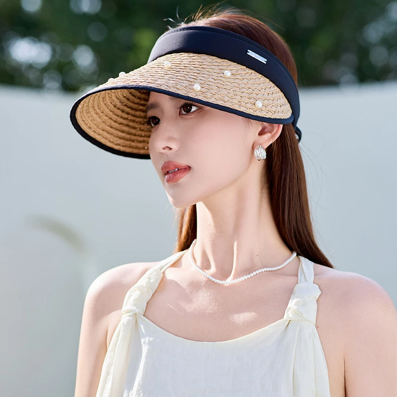 novo-chapeu-de-palha-elegante-com-perolas-para-mulheres-ideal-para-passeios-de-verao-caminhadas-e-uso-na-praia
