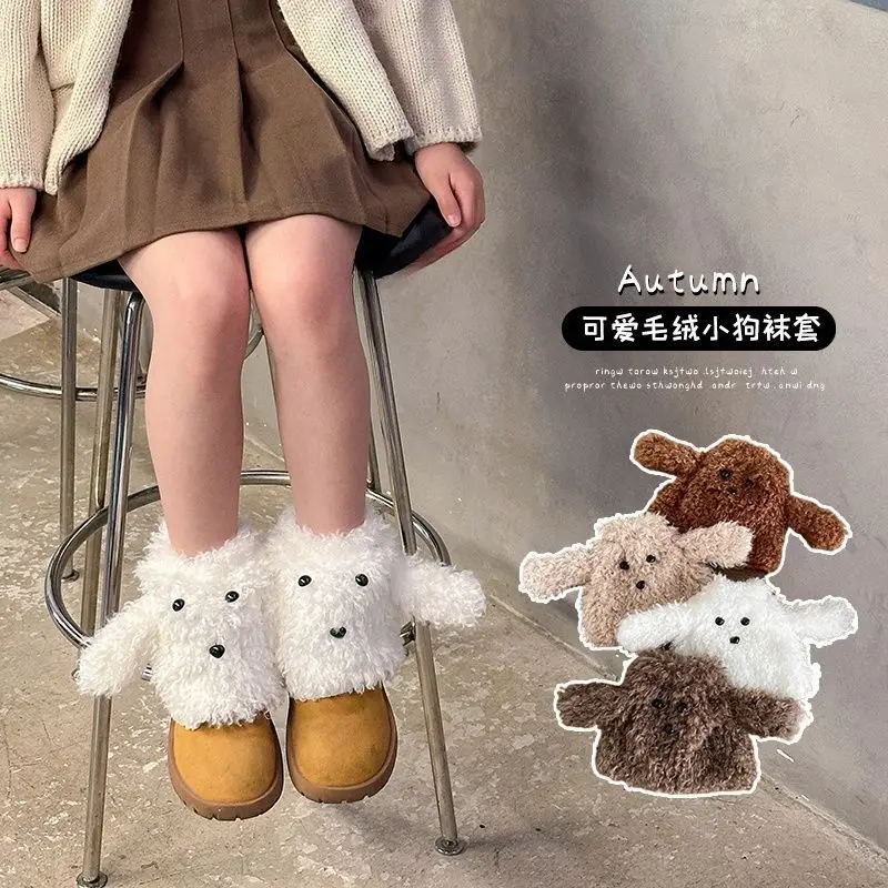 لطيف الدب الدمى متماسكة تدفئة الساق النساء الفتيات خريف شتاء جوارب طويلة إلى الركب الجمالية التمهيد الأصفاد لملابس الشارع الشهير اكسسوارات #1