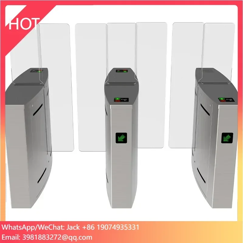Security Pedestrian Barrier Gate Fitness Center Access Control Sliding Turnstile Gate