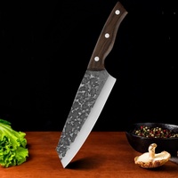 Stainless Steel Knife, Chef Knife, Carving Knife With Knife Sheath, Sharp Blade, Practical Kitchen Knife, Wooden Handle
