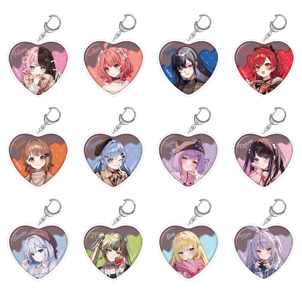 VSPO 2026 Día de San Valentín KAGA SUMIRE NAZUNA KOGARA TOTO ICHINOSE URUHA KURUMI NOAH TOSAKI Llavero de acrílico Colgante para bolso Juguete de regalo