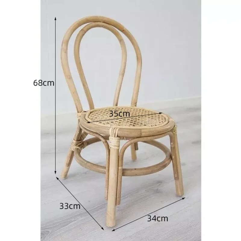 Rattan Rabbit Chair Children's Handmade Rattan Chair Cute Little Chair Simple Rattan Sillas Para Niños Rattan Chair Cadeiras