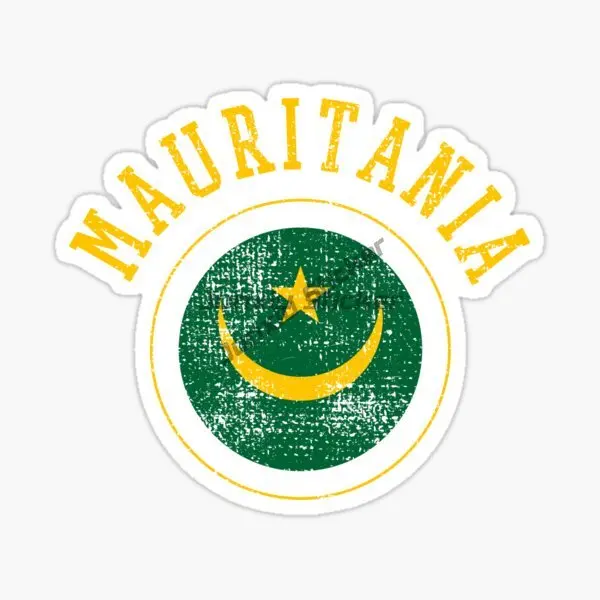 Mauritanian Flag, National Emblem, Car Sticker, Vinyl Self-adhesive Waterproof and Sunscreen Decorative Sticker