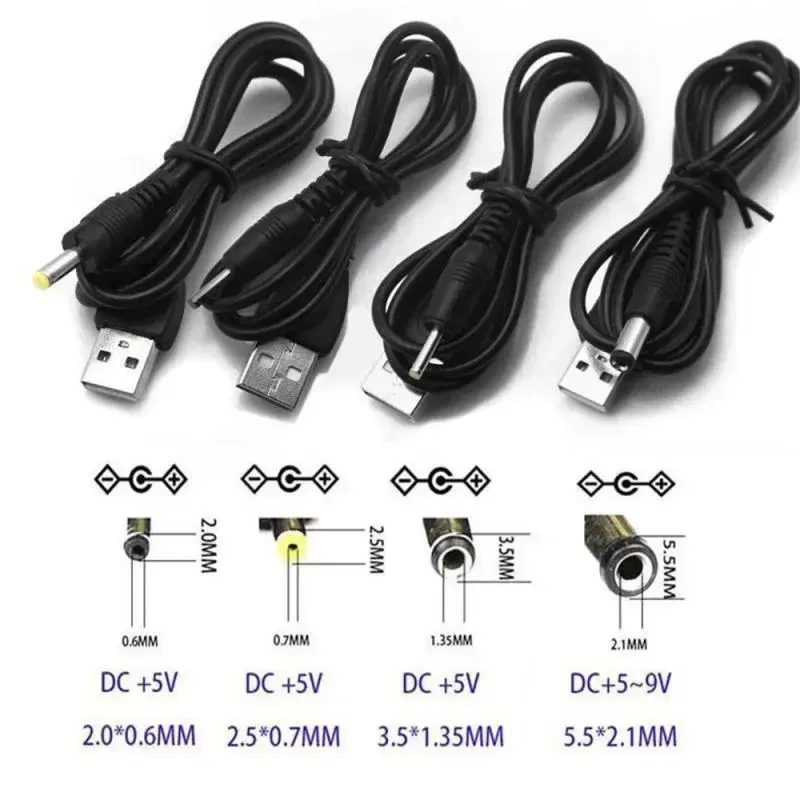 USB 2.0 A «папа» на кабель питания постоянного тока 2,0*0,6 мм 2,5*0,7 мм 3,5*1,35 мм 4,0*1,7 мм 5,5*2,1 мм разъем для зарядного устройства