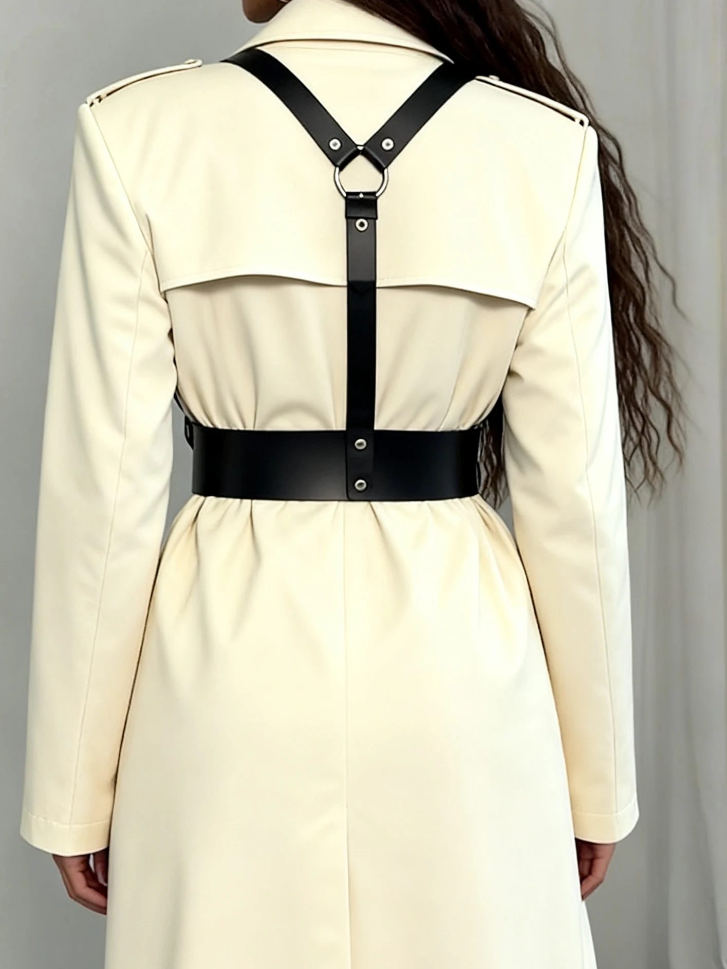 

Готический ремень для тела с двойными пряжками, кожаный ремешок для фестивальных и рейв-аппаратов