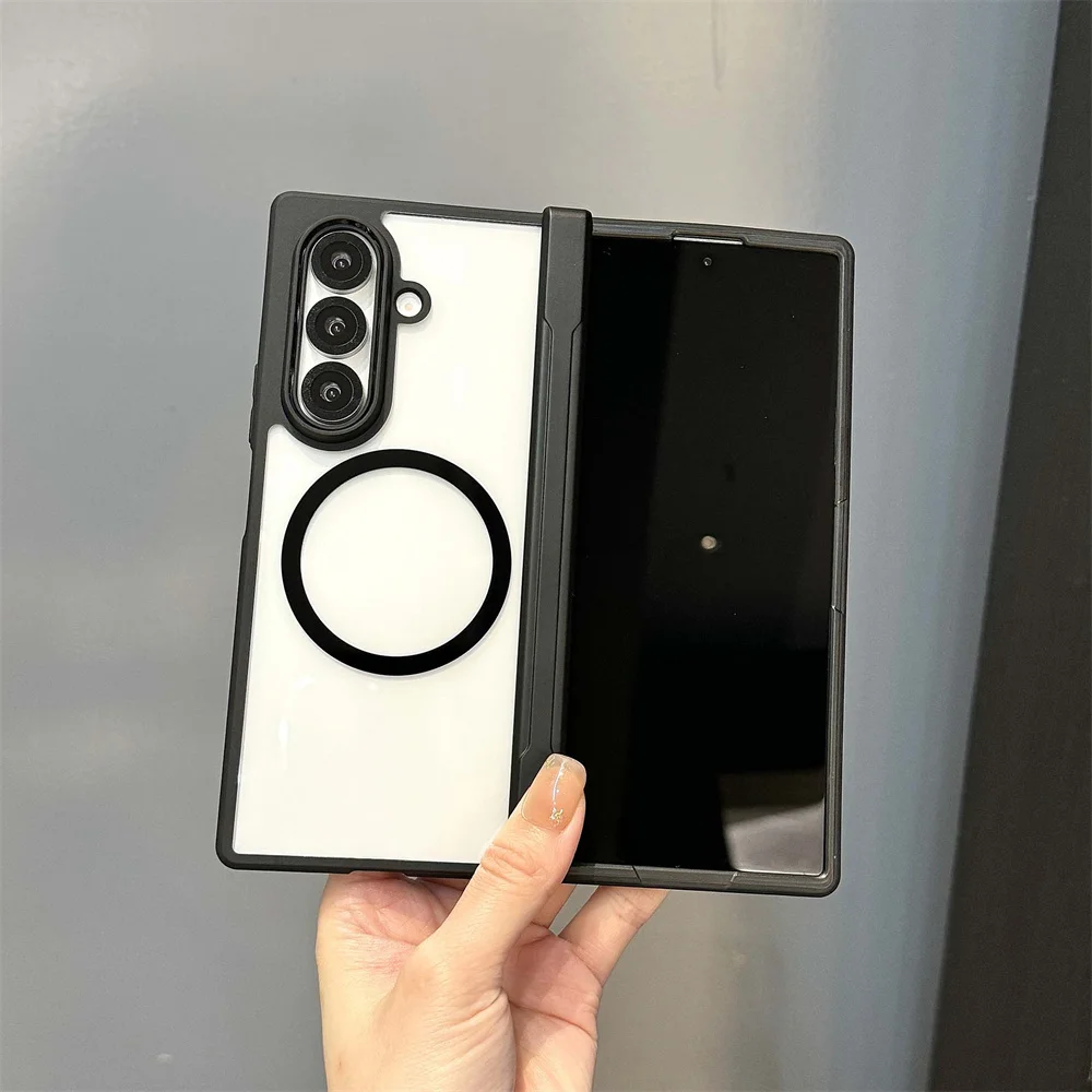 Fold8 Hülle für Magsafe Magnetische Matte Handyhülle für Samsung Galaxy Z Fold 7 8 5G Ultra Transparente Scharnierschutzabdeckung – Detail 2