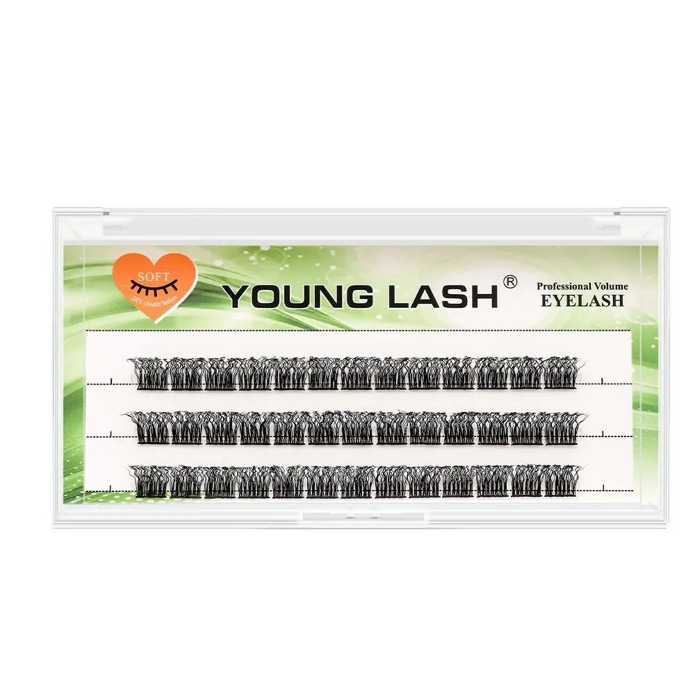 

2box Natural Wool Curled Lashes Eyelash Eyelash Extensions Thick 3D Fluffy False Eyelash Individual Artificial Fibre Wavy Lashes