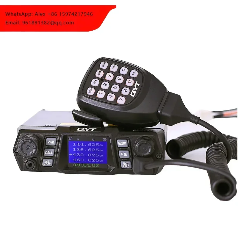 

Мобильная радиостанция QYT KT-980plus 50/75 Вт, двухдиапазонная 136-174 и 400-470 МГц, 200 каналов, автомобильный трансивер, четырехдиапазонный режим ожидания, автомобильная радиостанция