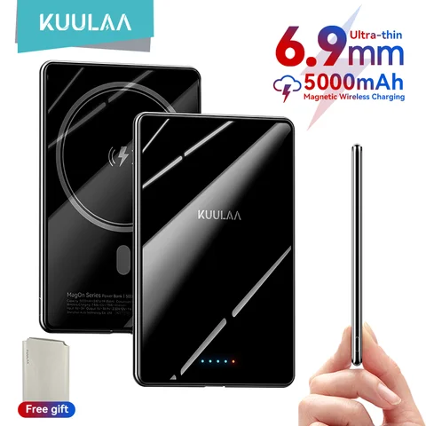 KUULAA Magnetic Power Bank 5000mAh 10000mAh Portable Charger 20W Fast Charging External Battery For Magsafe For iPhone 16 15 14