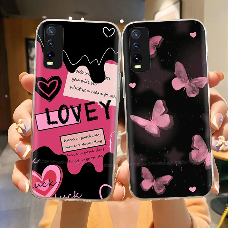 ل Vivo V2027 V2028 V2029 الغطاء الخلفي Vivo Y11S Y12s Y12a Y20 Y20s Y20i حافظة لطيف الكرتون رسمت فوندا لينة بولي يوريثان سيليكون الوفير