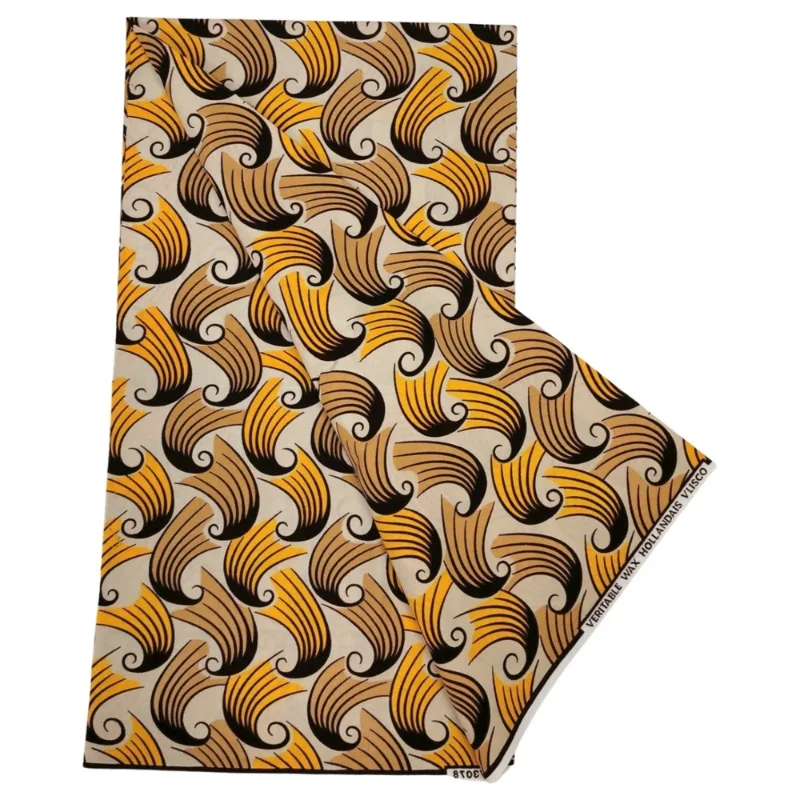 

Oranged Traditional African Style Wax Printed Cotton Fabric for DIY Sewing Clothing Cushion Sofa 6Yards Long 115CM Wide R2160