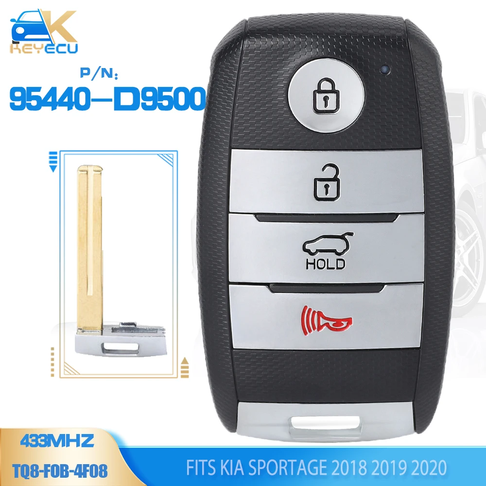 

KEYECU P/N: 95440-D9500, FCCID: TQ8-FOB-4F08 для Kia Sportage 2018 2019 2020 Smart Remote Key 4B Fob 433,92 МГц FSK NCF29A1X ID47