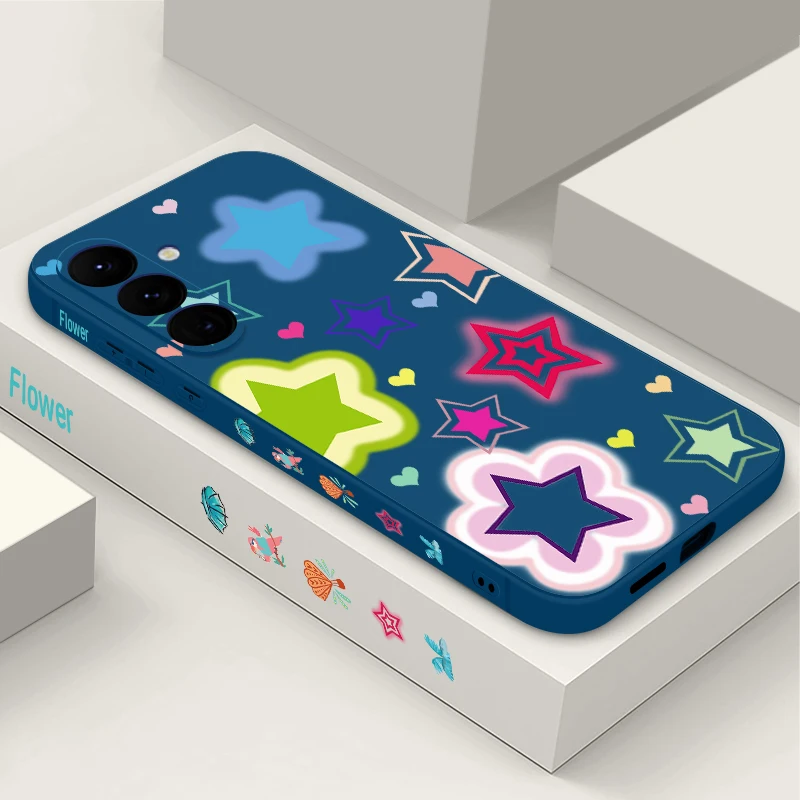 Blended Colorful Stars Case For Samsung Galaxy S26 Ultra S25 Edge S24 S23 S22 S21 FE A54 A15 A35 A55 A16 A36 A56 A17 A37 A57 5G
