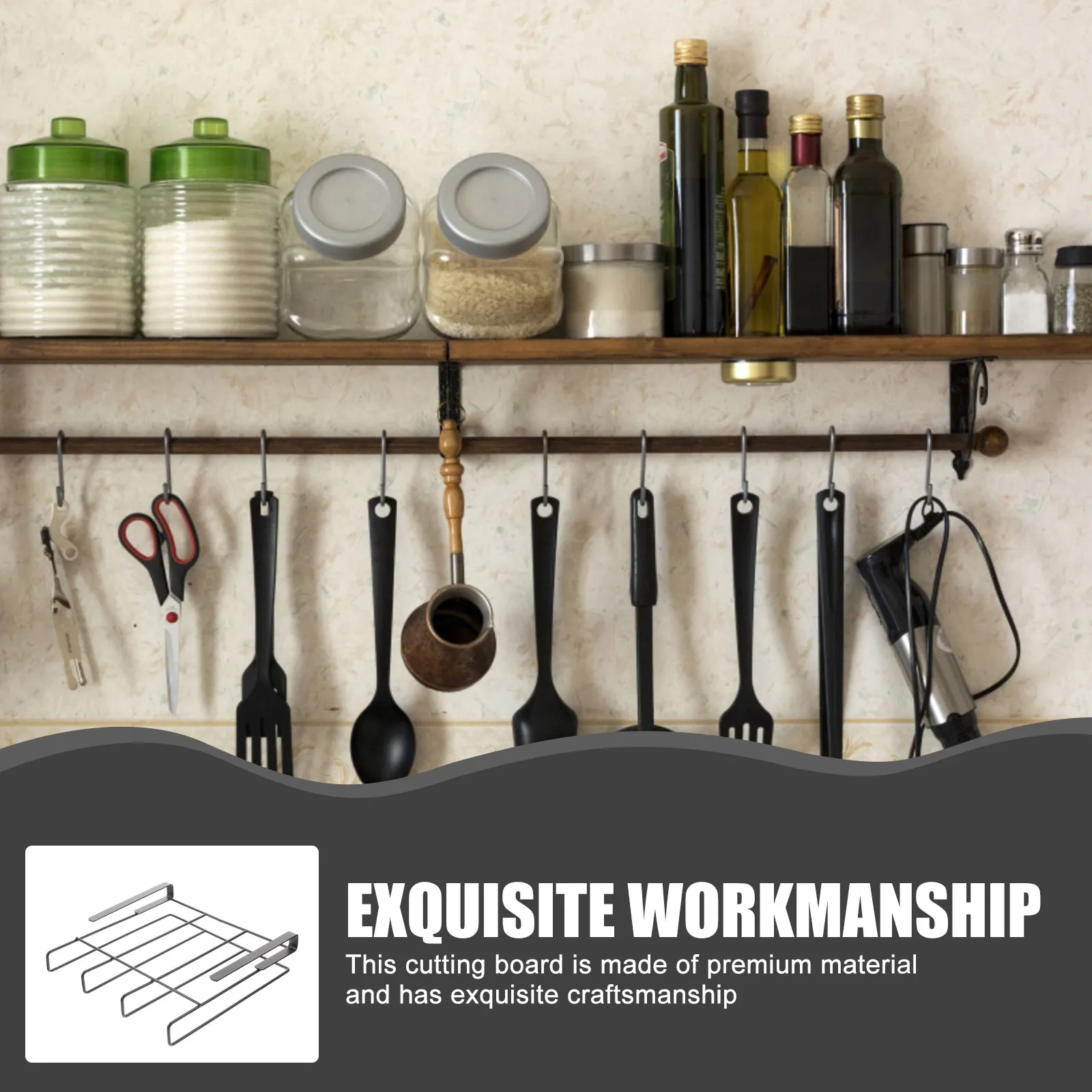 

Держатель для разделочных досок из нержавеющей стали без сверления, органайзер для хранения на кухне, для шкафа