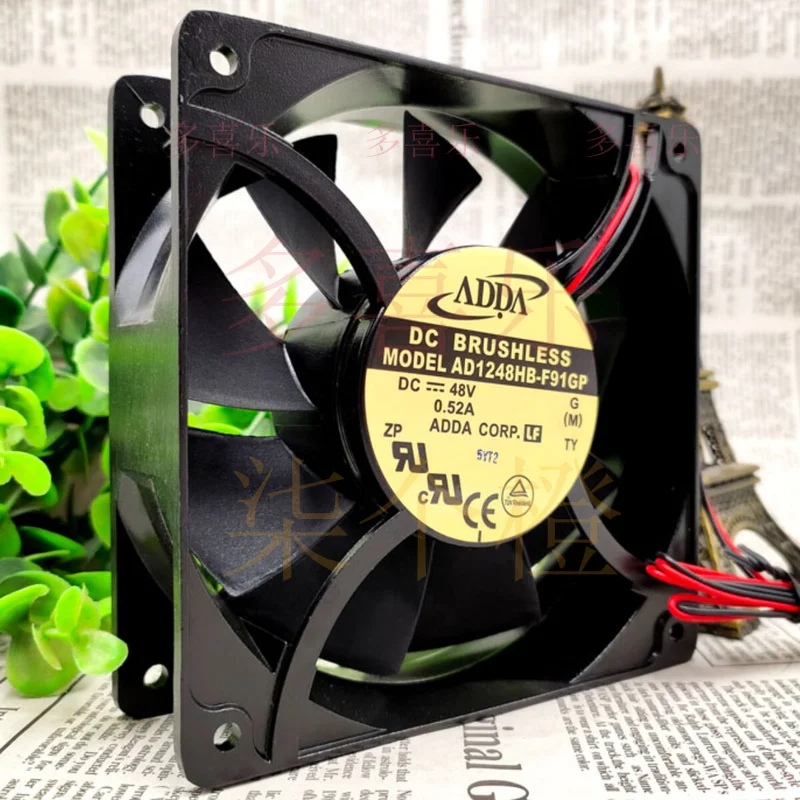 ZMZM   for  ADDA AD1248HB-F91GP 12038 48V 0.52A 12CM Chassis Industrial Cooling Fan