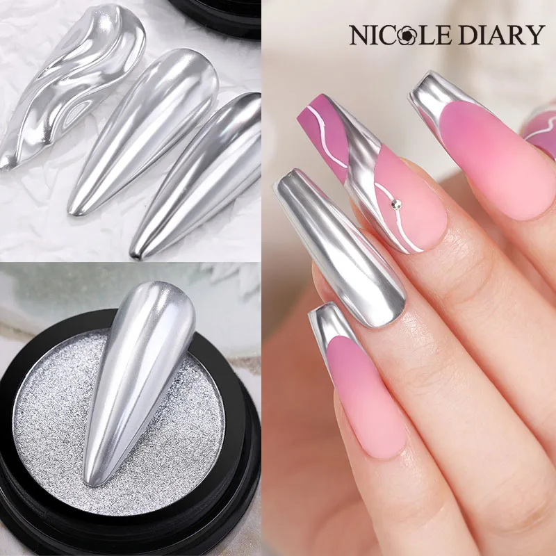 1pc 19 Farben Nagel Glitter Spiegel Pulver Chrom Fests taub Pigment Metallic-Effekt Nail Art UV Gel politur Dekoration Zubehör