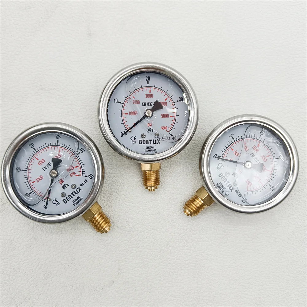 Excavator Hydraulic Pressure Meauring Device Hydraulic Pressure Gauge Kit with 6 Test Couplings 3 Pressure Gauges 3 Test Hose