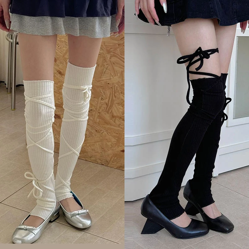 

Cotton Solid Color Vertical Strap High Stocking Fresh Simple Women's Breathable Soft Comfortable Thigh Socks Fashion Accessories