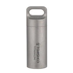TOMSHOO Titanium Pill Case Waterproof Mini Pill Holder Pocket Pill Box Container for Outdoor Travel Camping Hiking