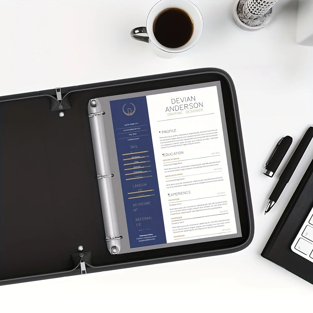 hot saltCustom 3-Ring Fireproof and Waterproof Binder Folder for Office or School Fireproof and Waterproof File Organizer