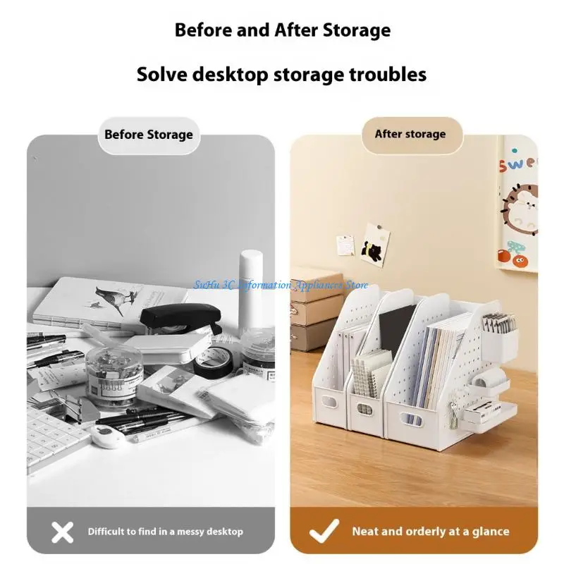  Multifunctional Desktop Organiser with Pegboard and Pen Cup For Home Office