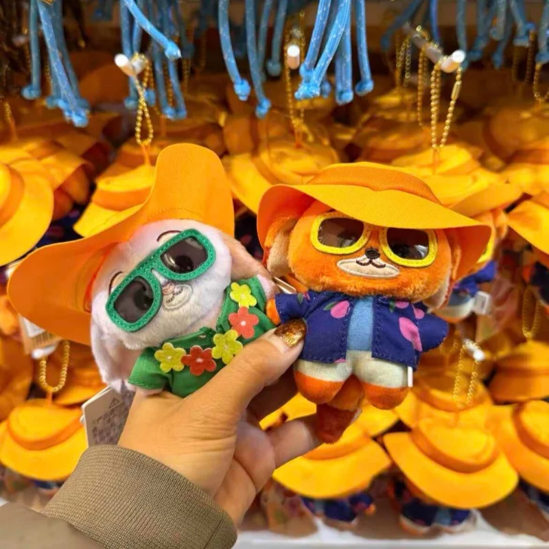 

Подлинные подвески с персонажами серии Zootopia, подвески для кукол, брелки, соломенные шляпы, фигурка Джуди Ника, украшения, праздничные подарки