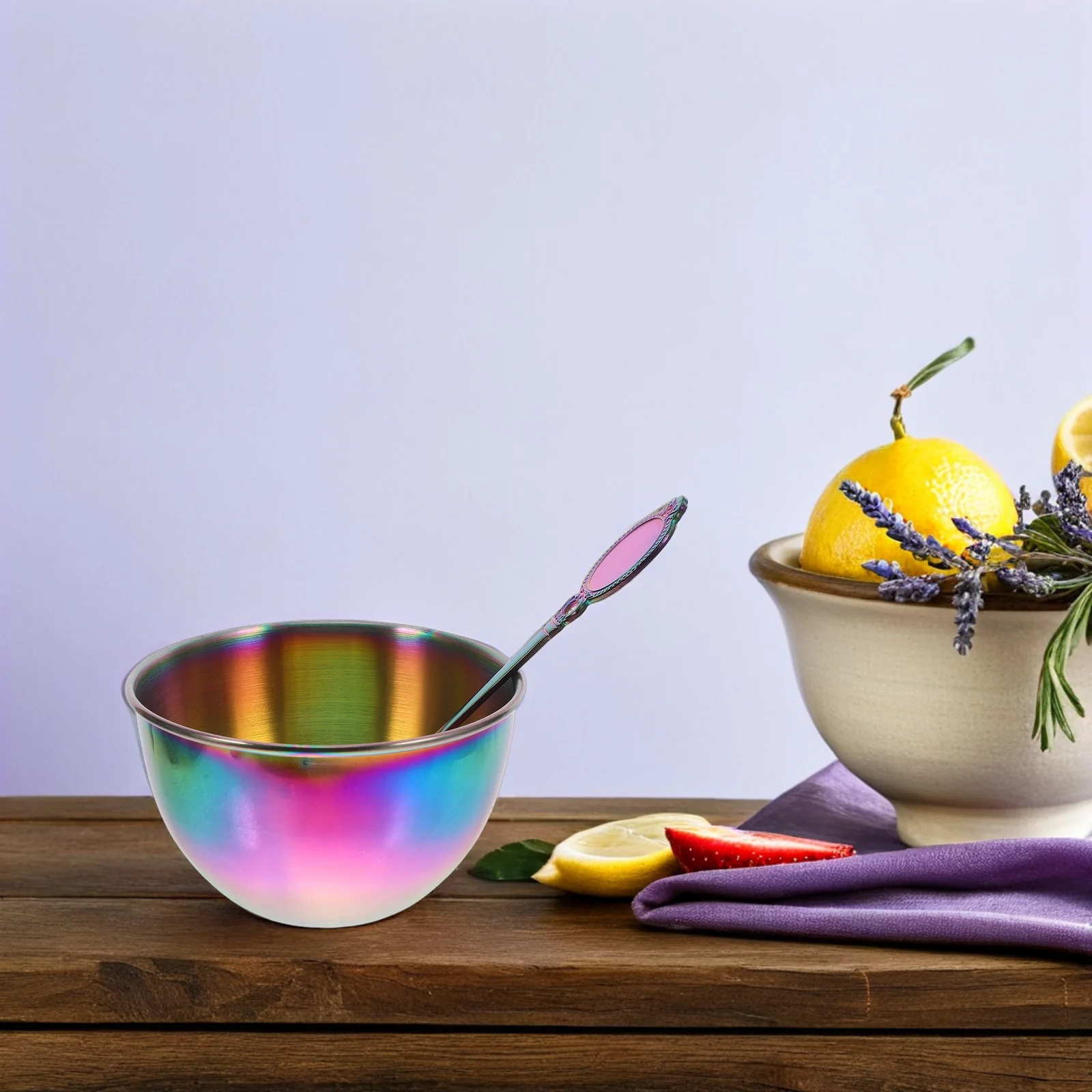 

1Set Stainless Steel Small Dipping Bowl Set with Spoon Sauce Cups Mini Seasoning Dishes for Sushi Olive Oil Condiment