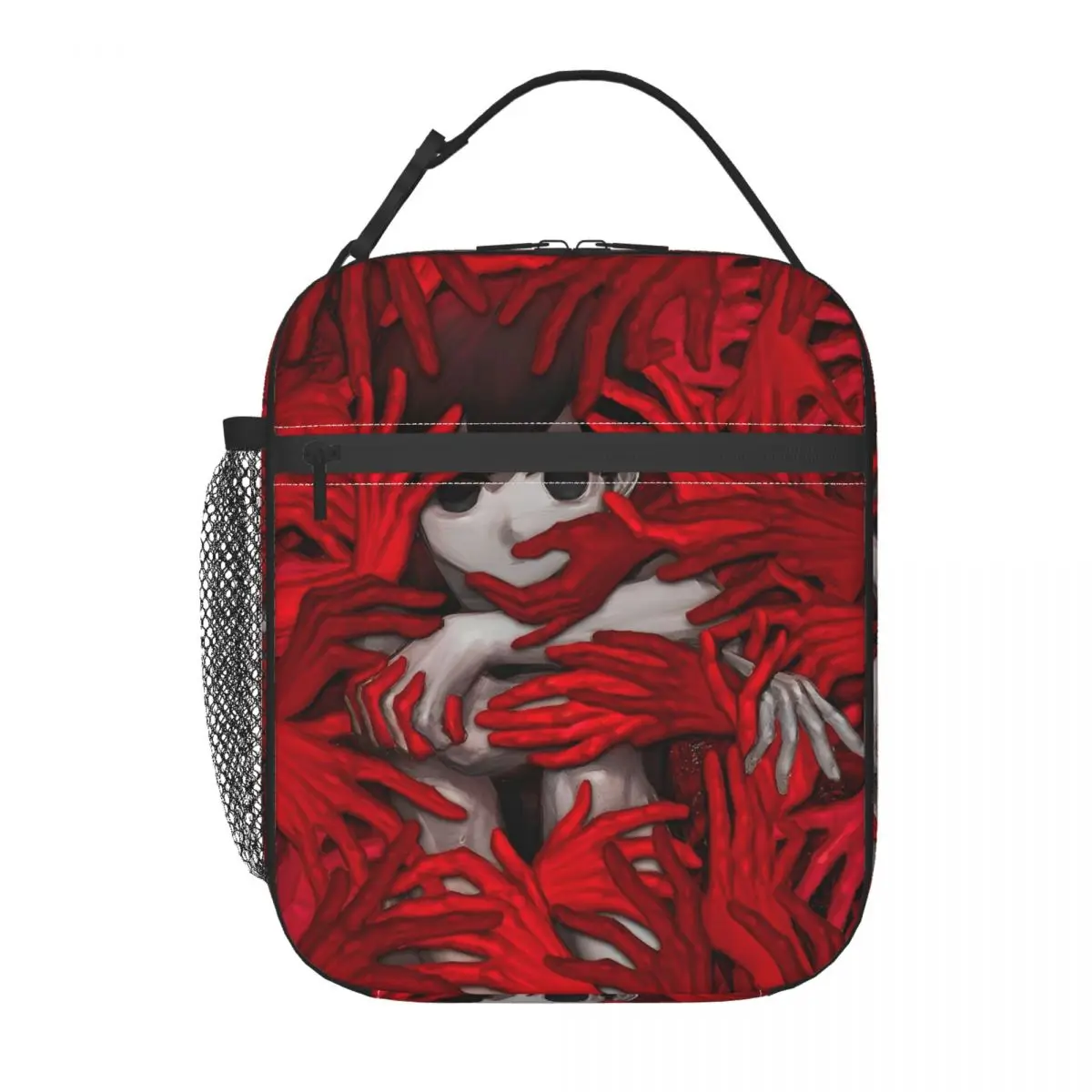 Game Sunny Omori Fanart Art Omori Game Lunch Bag Kawaii Lunch Box Picnic Portable Insulated Tote Food Bags Graphic Cooler Bag
