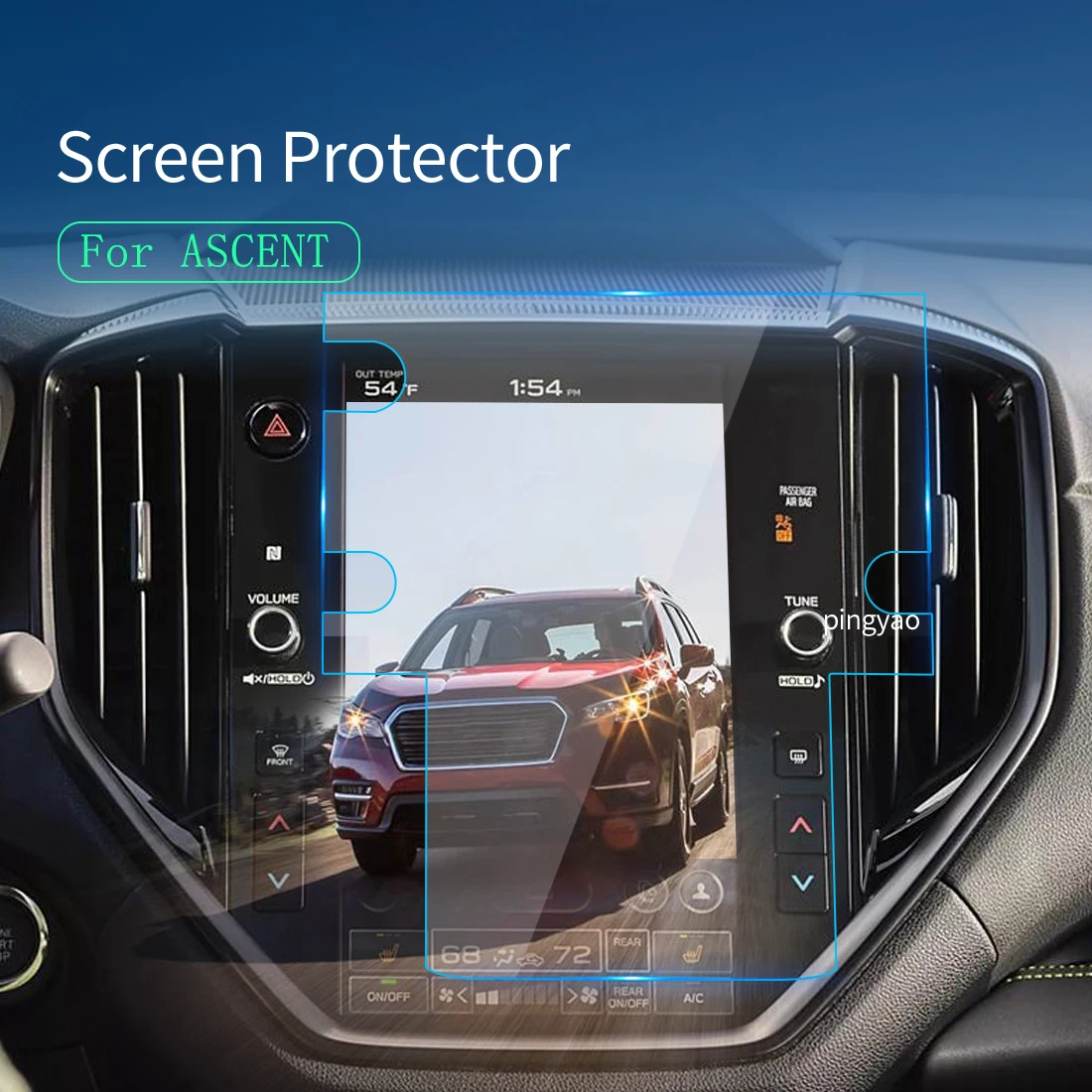 

Автомобильные наклейки, защита экрана Carplay для SUBARU Ascent 2023, дисплей, закаленное стекло, защитная пленка, навигация, автомобильные аксессуары