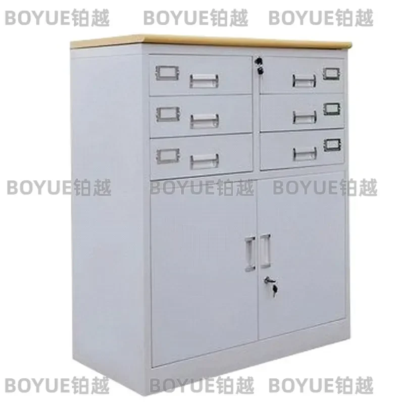 Thickened Steel Filing Cabinet with Lockers Low Storage Unit for Office Home Document Organization Secure Metal Drawer System