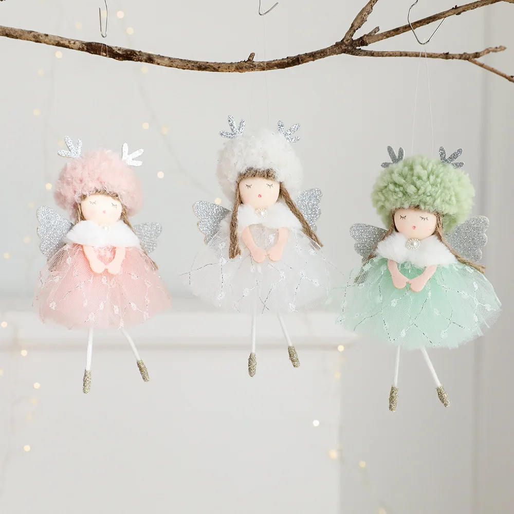 Muñecas de ángel de Navidad, decoración de árbol de Navidad para el hogar, Navidad 2023, regalos de Navidad, Feliz Año Nuevo 2024