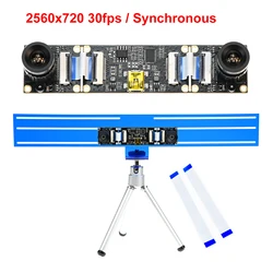 Stereo 3D Dual Lens Camera Module, Sincronização, Same Frame,Baseline Ajustável, USB Plug and Play para Modelagem, VR Ranging, 720P