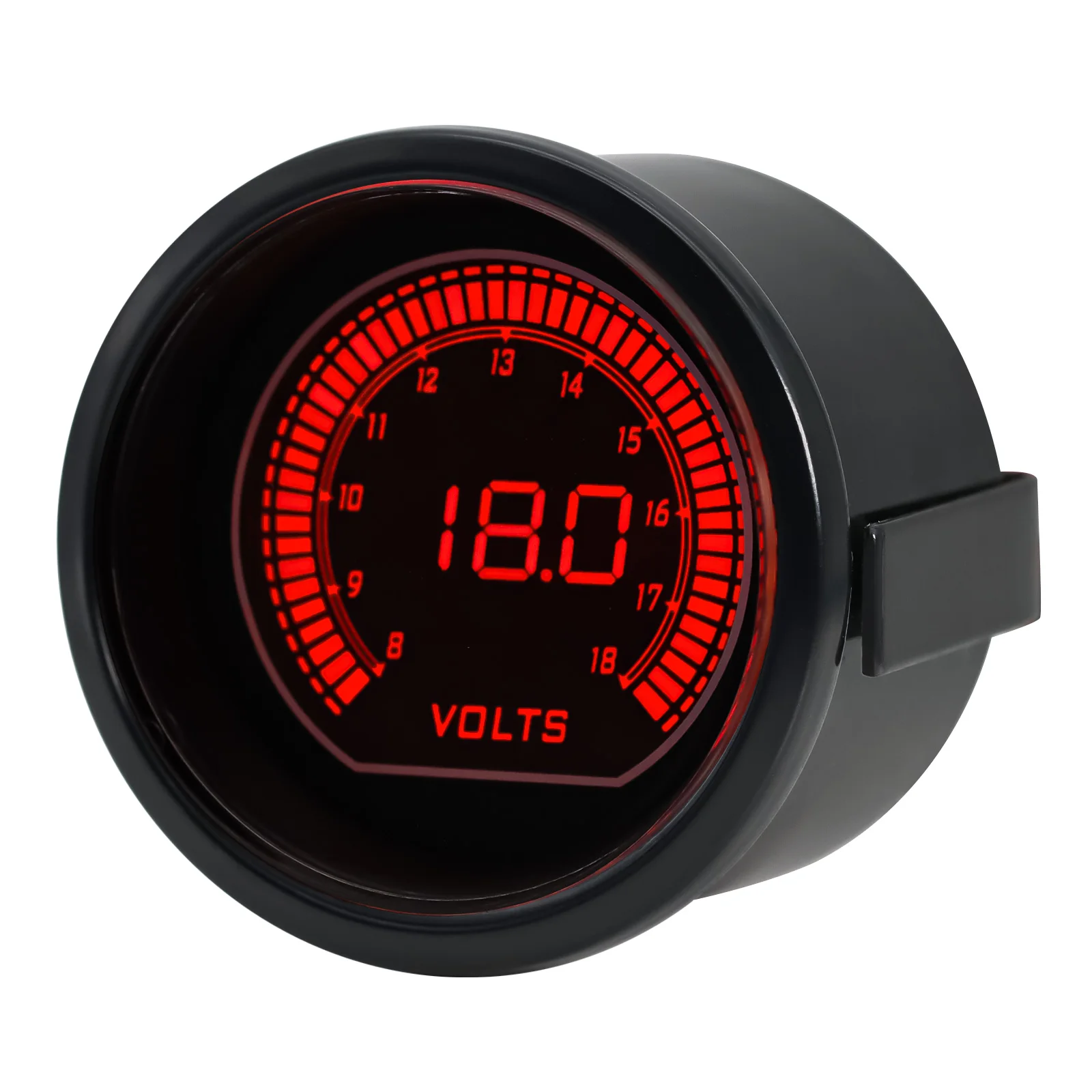 Voltmeter 12v Car Digital Round Waterproof Auto Boat Motorcycle 52mm Digital Volt meter DC 8V-18V LED Panel Volt Voltage Meter