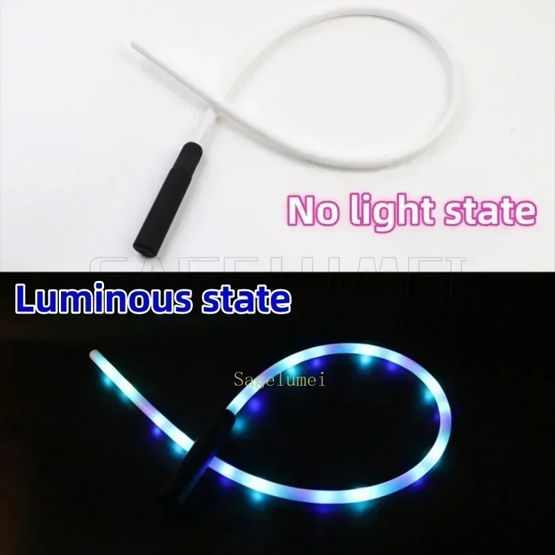Spettacolo di feste Abbigliamento da ballo, Oggetti di scena, Accessori rave Frusta da ballo a led ricaricabile 10 colori Spettacolo di luci Festa di festival musicali