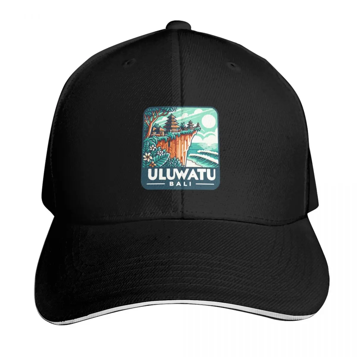 Uluwatu Bali Baseball Cap Quick Dry Performance Cotton Twill Breathable Contrast Two Tone Brim