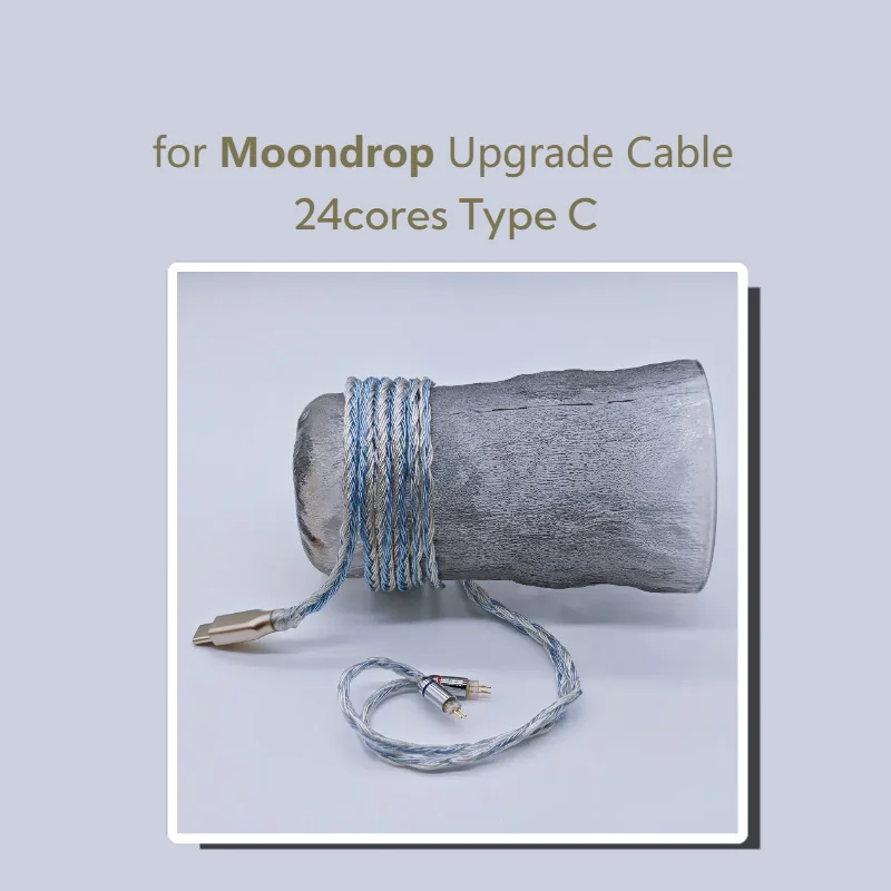 

Upgraded IEM Cable with Type-C OCC Silver Plated for HIFI Audio, MMCX/2Pin Compatible with Moondrop Blessing3, Spring, and KXXS